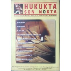 Hukukta Son Nokta Yıl : 1 Sayı : 2 - Haziran 2002