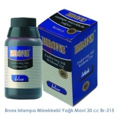 Brons Istampa Mürekkebi Yağlı Mavi 30 cc Br-315