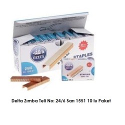 Delta Zımba Teli No: 24/6 Sarı 1551 10 lu Paket
