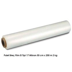 Palet Streç Film El Tipi 17 Mikron 50 cm x 200 m 2 kg