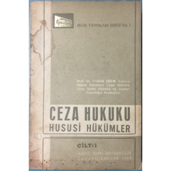 Ceza Hukuku Hususi Hükümler Cilt 1