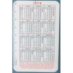 Cep Takvim Kartı 1978