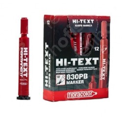 Hi-Text Koli Kalemi Permanent Marker 830PB Kırmızı 12 li