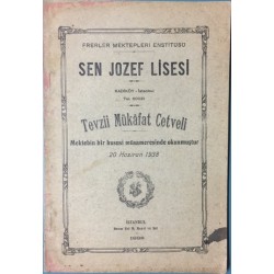 Sen jozef Lisesi -Tevzi Mükafat Cetveli 20 Haziran 1938