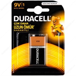 Duracell - 9V Alkaline Pil (6LF22/MN1604)