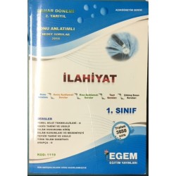 Egem Yayınları Konu Anlatımlı İlahiyat 1.Sınıf - Bahar Dönemi 2.Yarıyıl