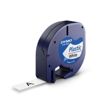 Dymo Letratag Plastik Etiket 12 mm x 4 m Beyaz
